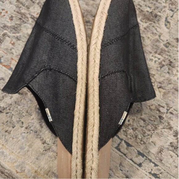 Toms Women’s Nova Slip On Mule Parisian Chic Black Heavy Denim Size 9.5 - Picture 4 of 5